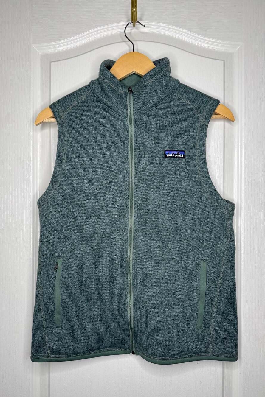 Patagonia Better Sweater Vest Womens Medium Green Full Zip Fleece